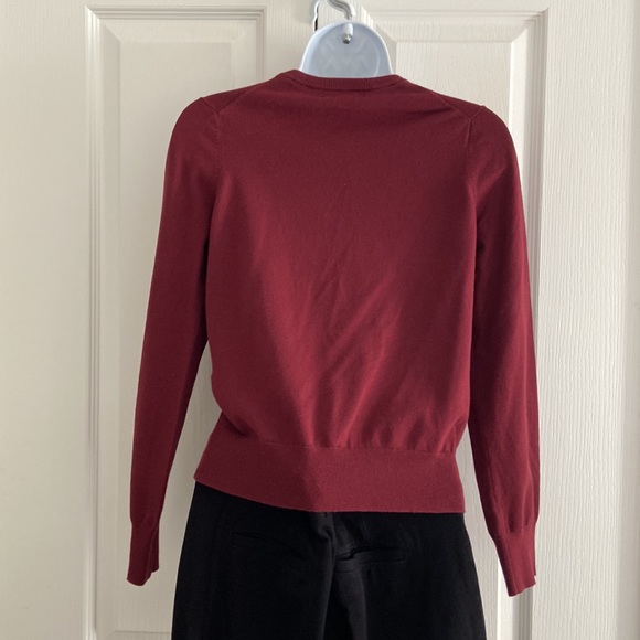 Deep maroon cotton cardigan - Picture 4 of 5